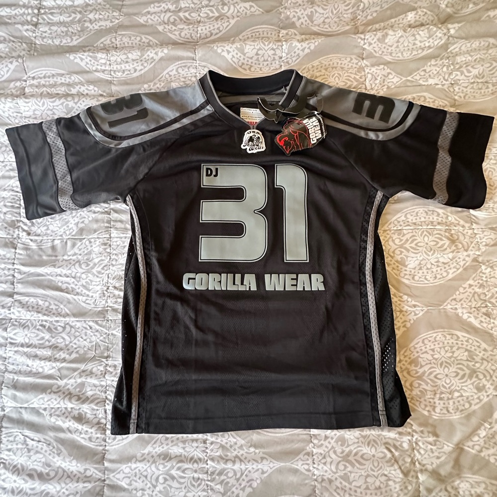 Men’s Black and Gray Bodybuilding Shirt